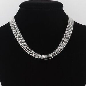 Multi Cubic Rhinestone Necklace